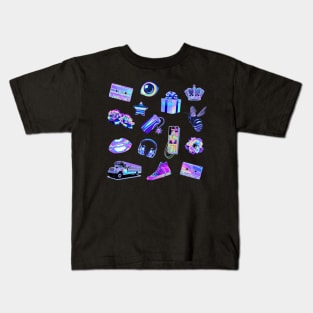 Random Beautiful beauties....Holographic e. Kids T-Shirt